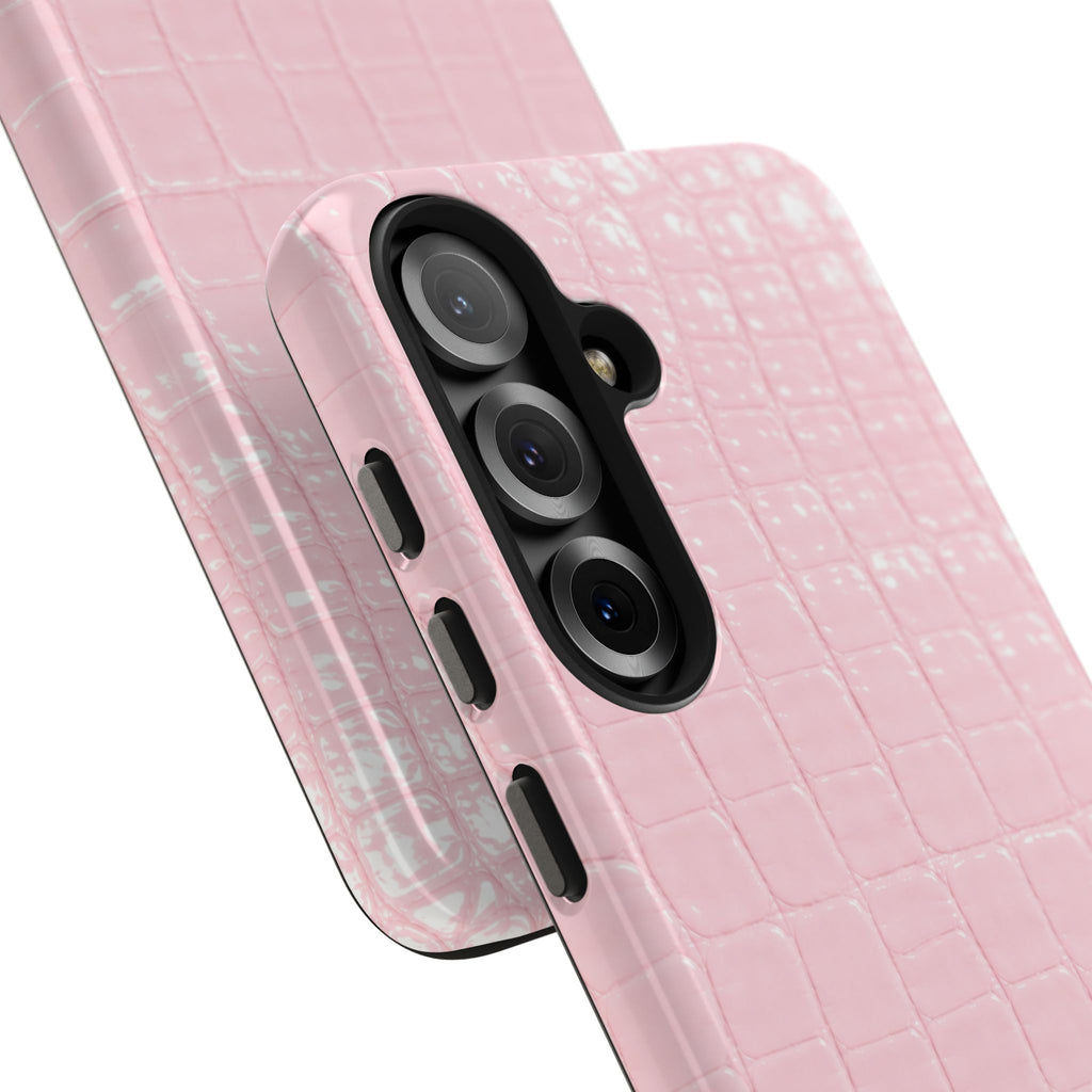 Blush Croc Phone Cases
