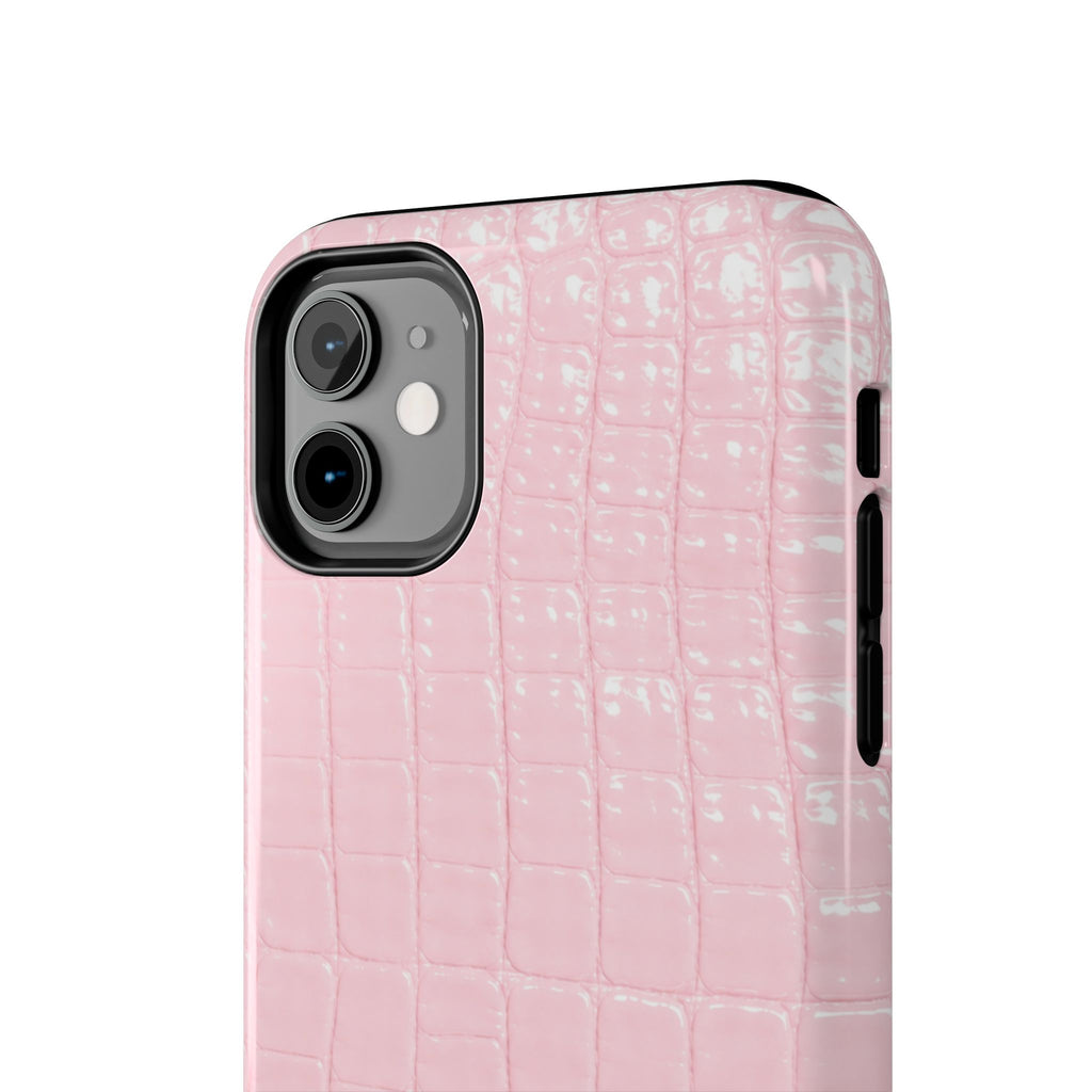 Blush Croc Phone Cases