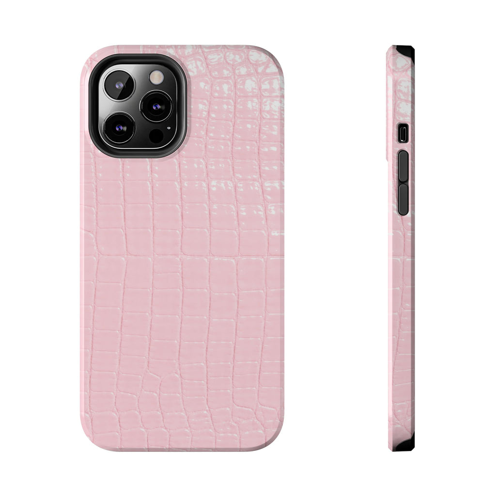 Blush Croc Phone Cases