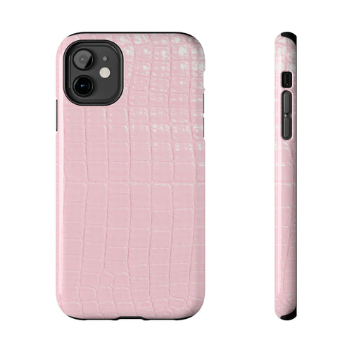 Blush Croc Phone Cases