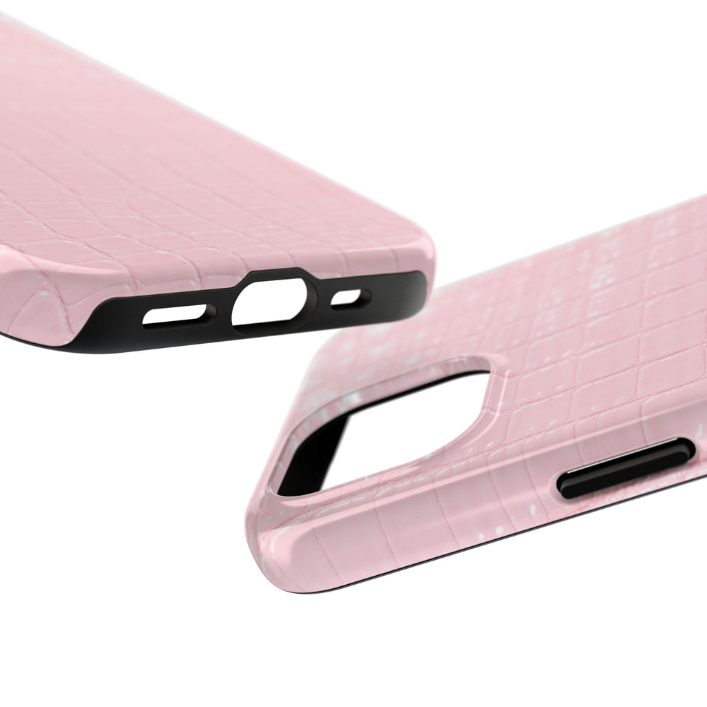 Blush Croc Phone Cases