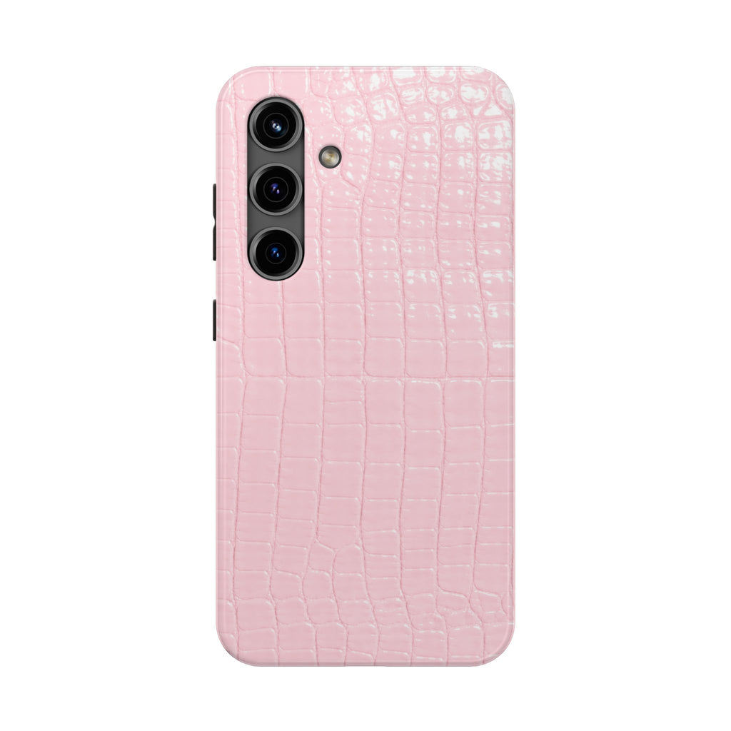 Blush Croc Phone Cases