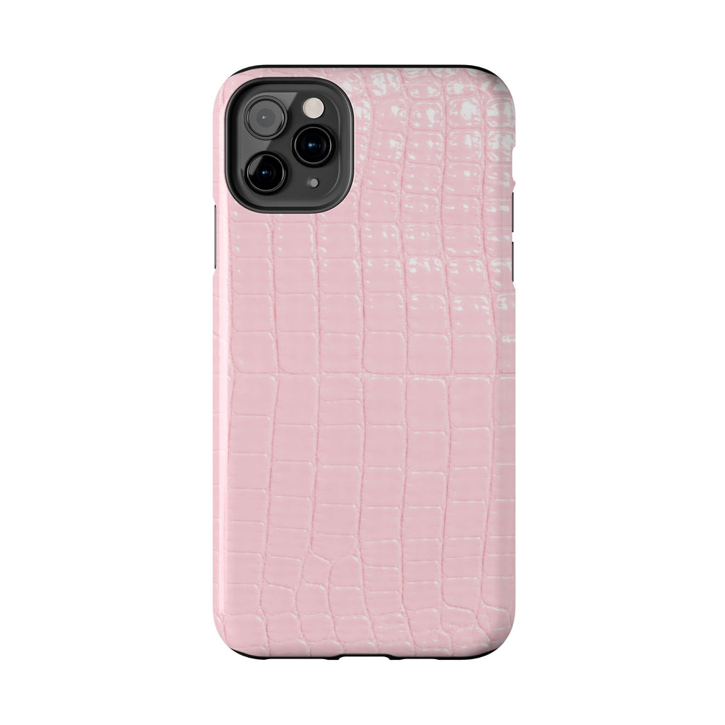 Blush Croc Phone Cases