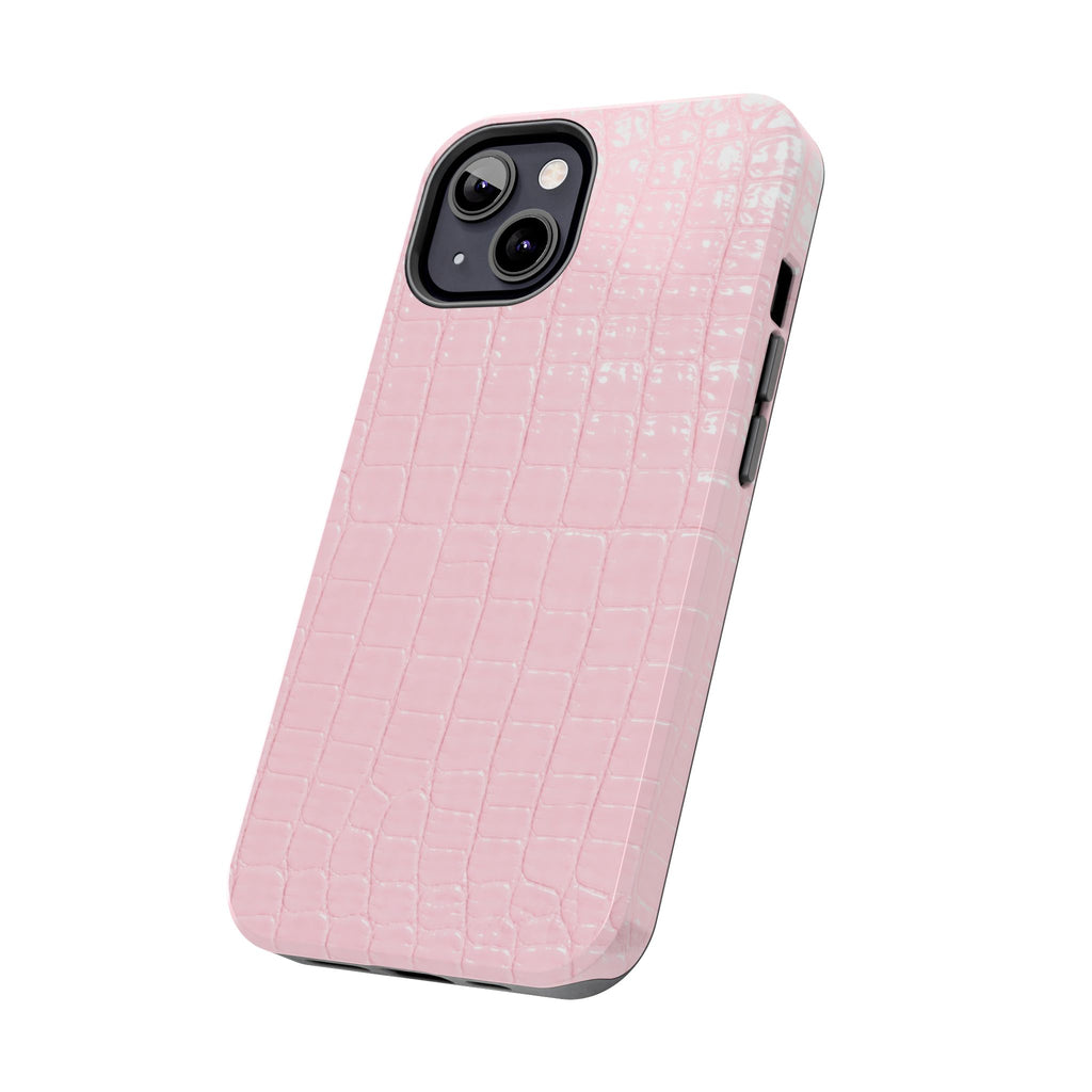 Blush Croc Phone Cases