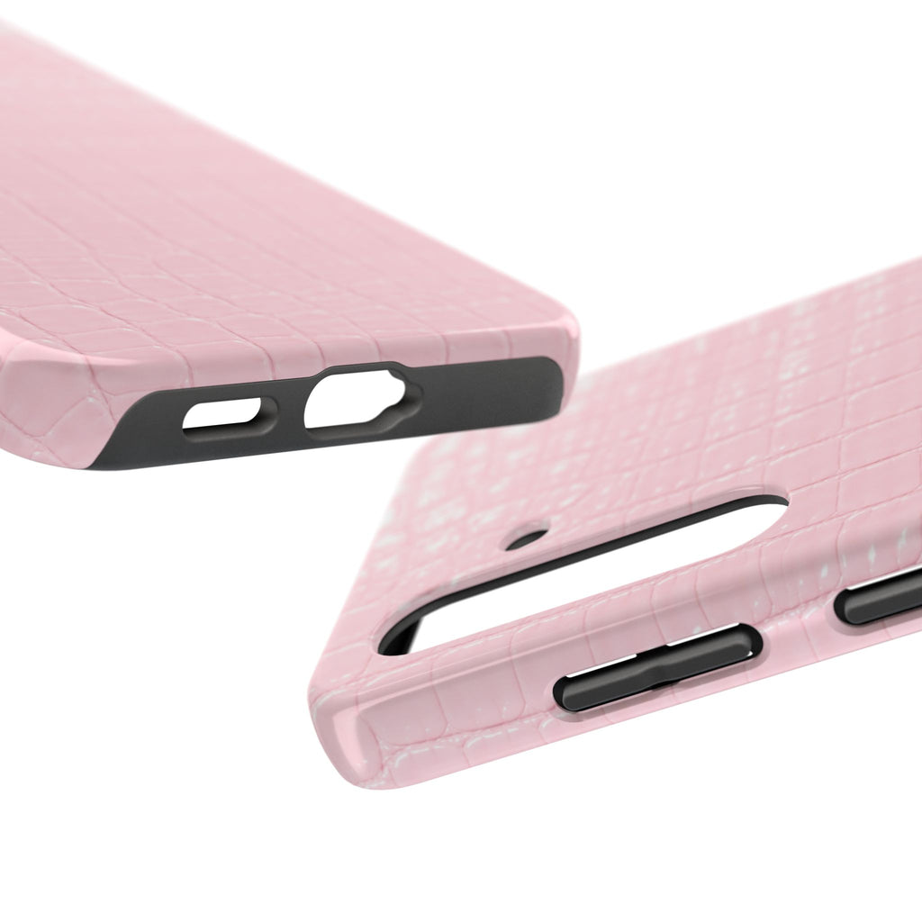 Blush Croc Phone Cases