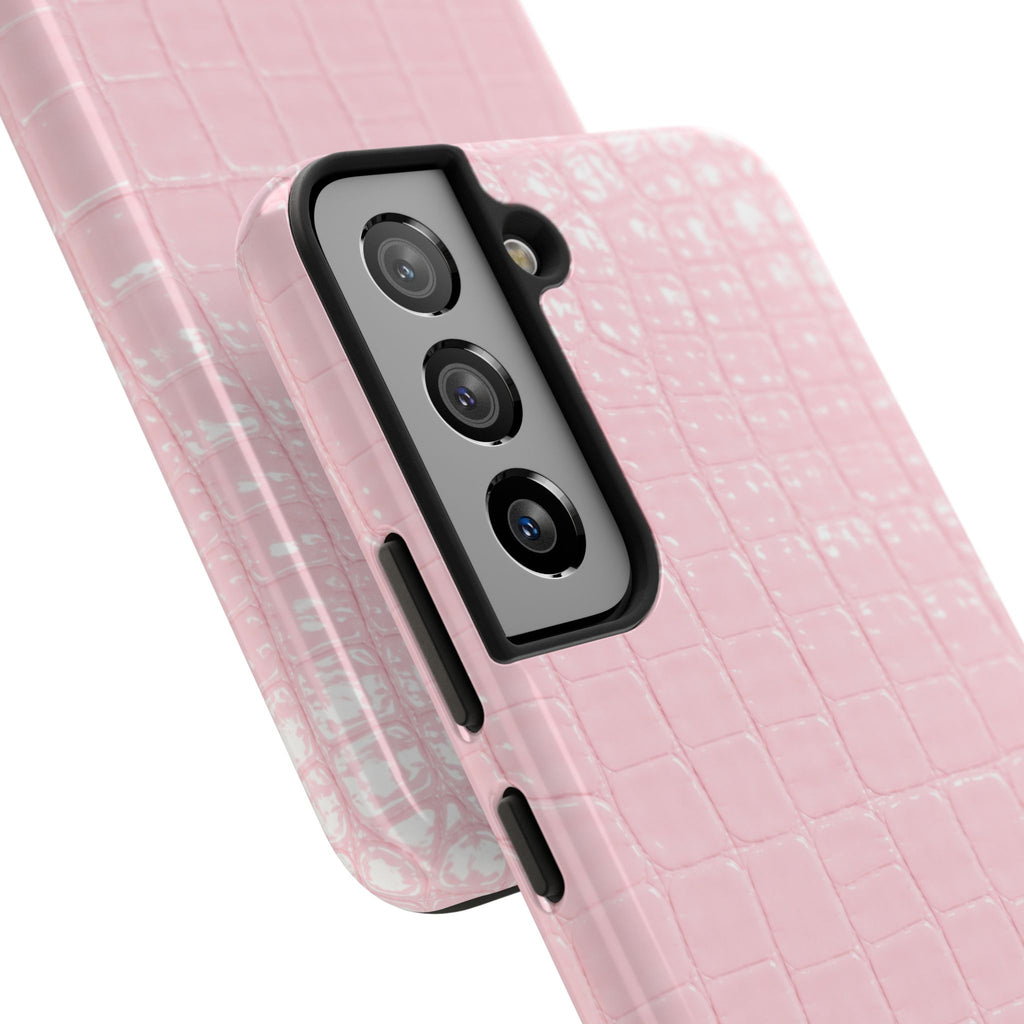 Blush Croc Phone Cases