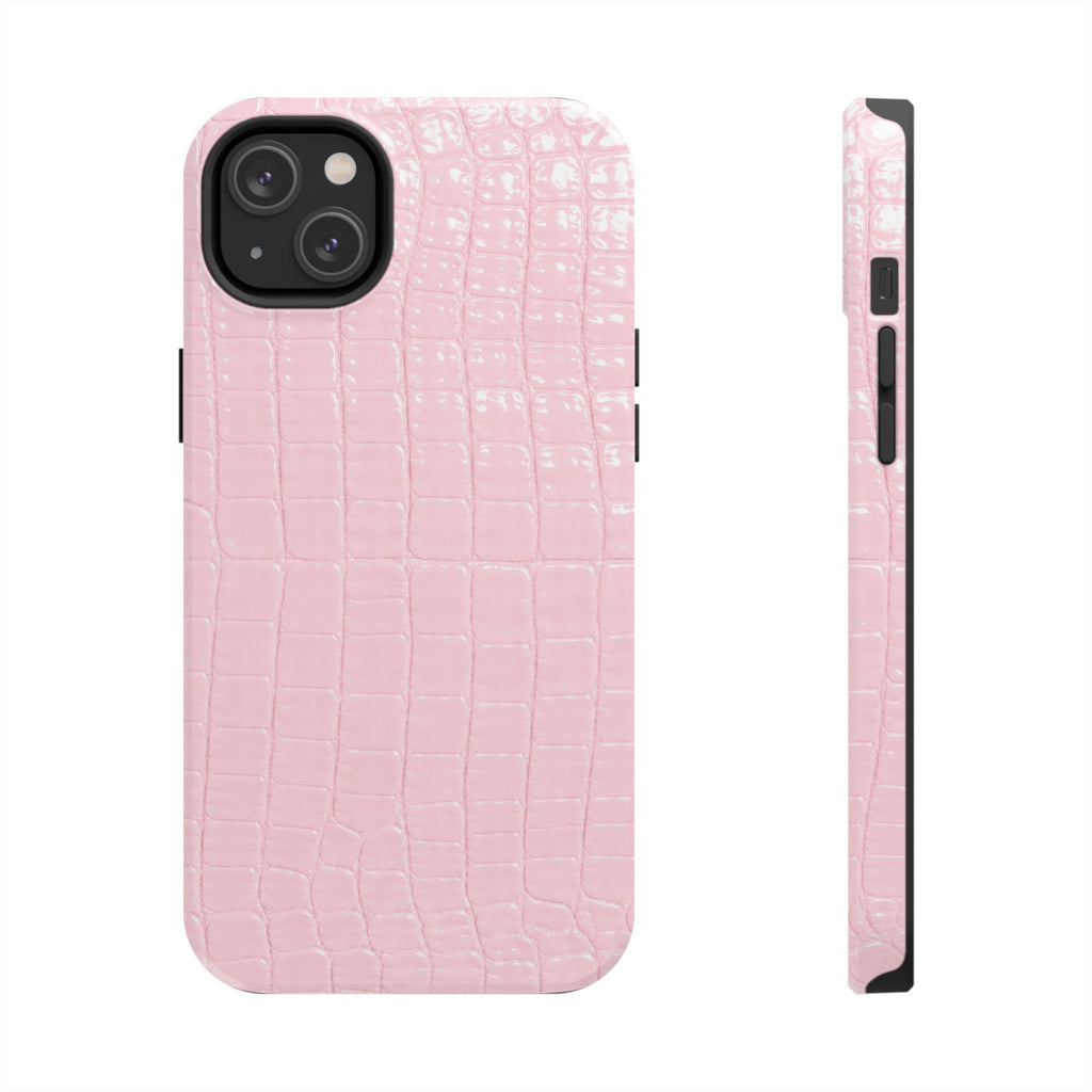 Blush Croc Phone Cases