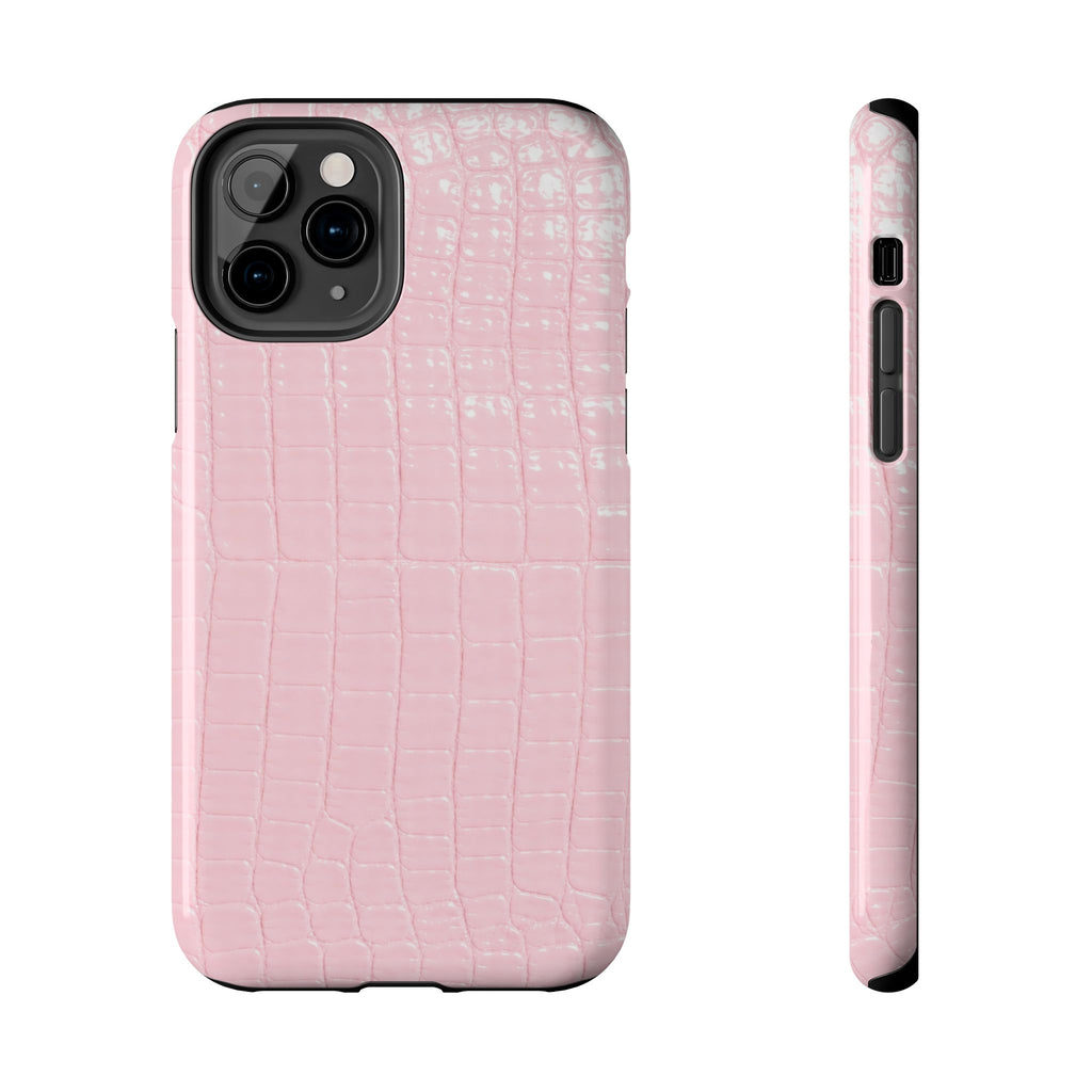 Blush Croc Phone Cases
