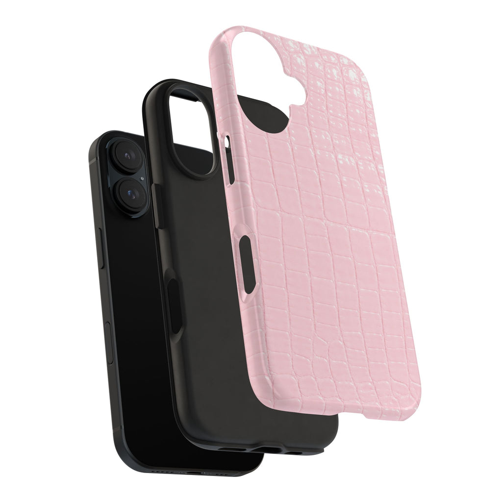 Blush Croc Phone Cases