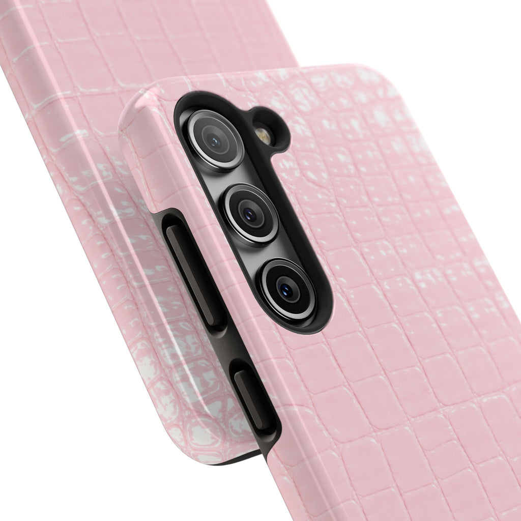Blush Croc Phone Cases