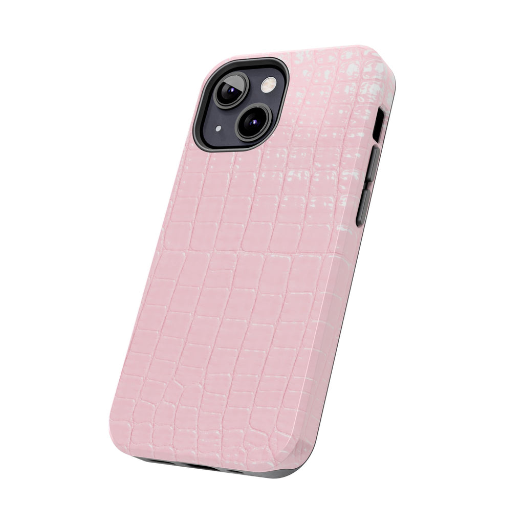Blush Croc Phone Cases