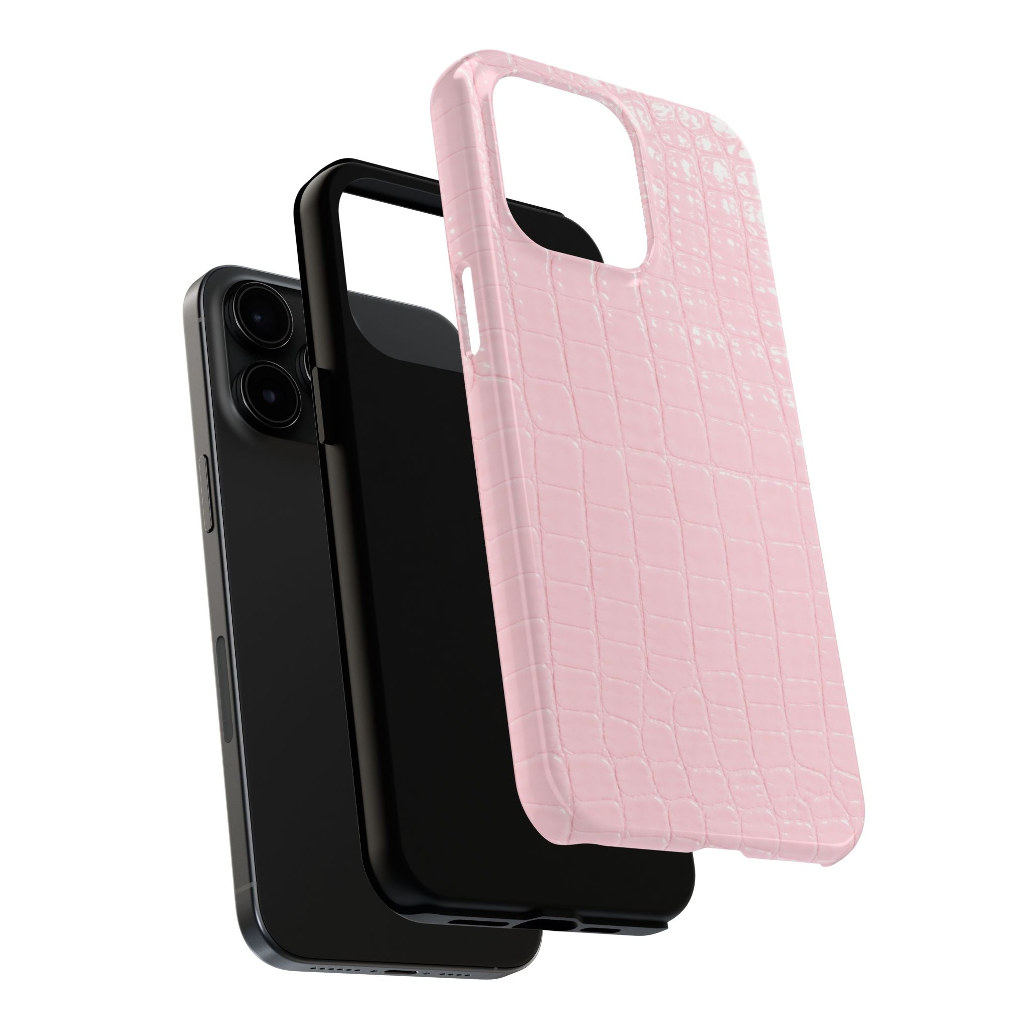 Blush Croc Phone Cases
