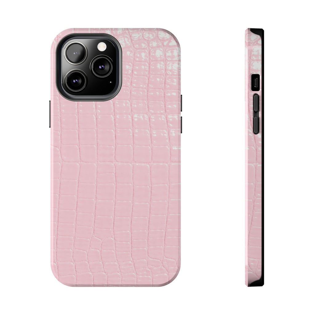 Blush Croc Phone Cases