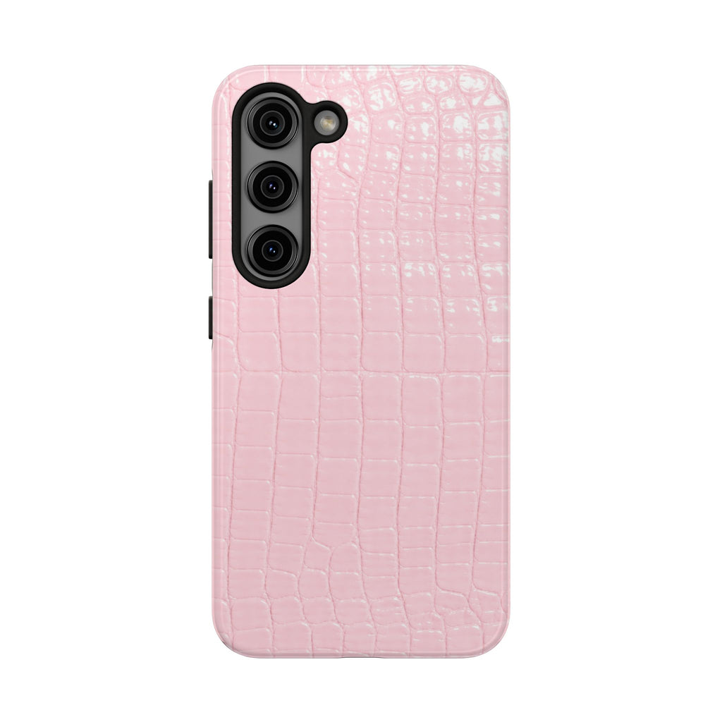 Blush Croc Phone Cases