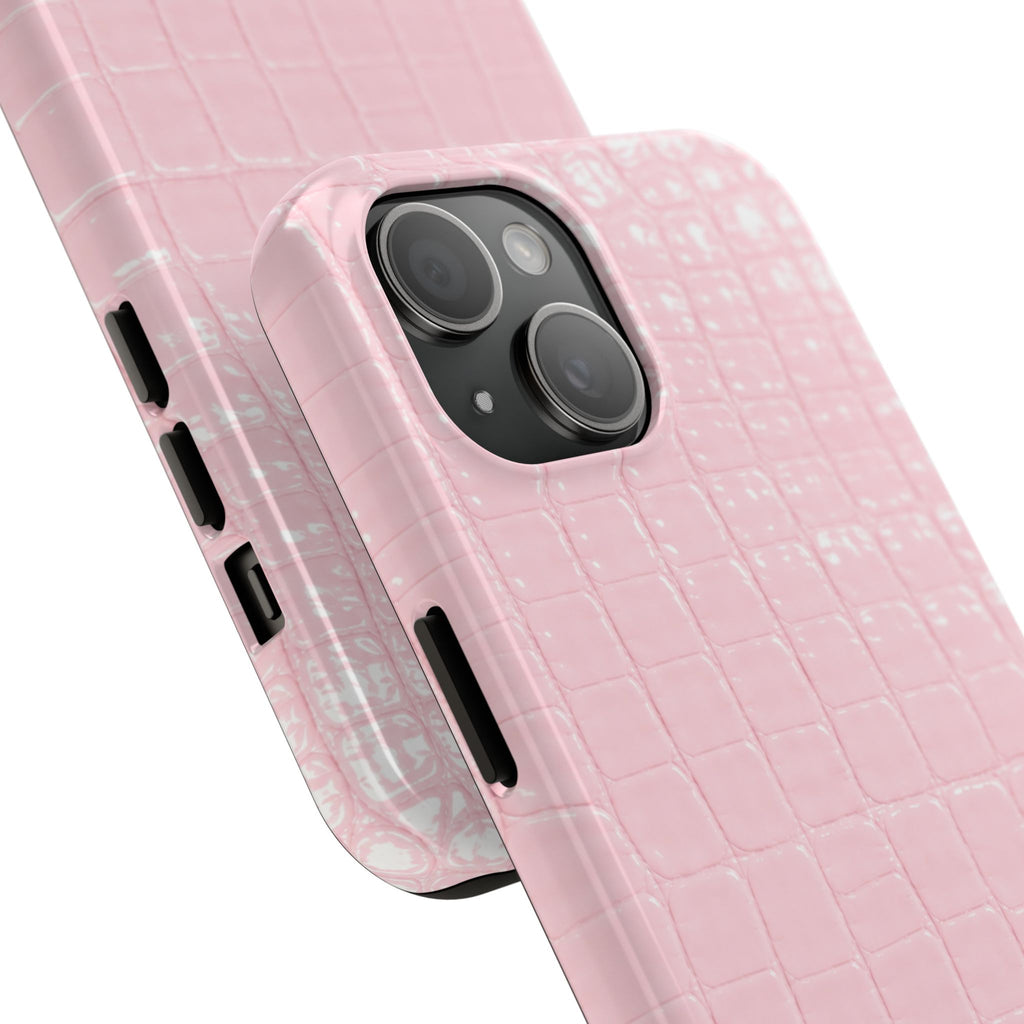 Blush Croc Phone Cases