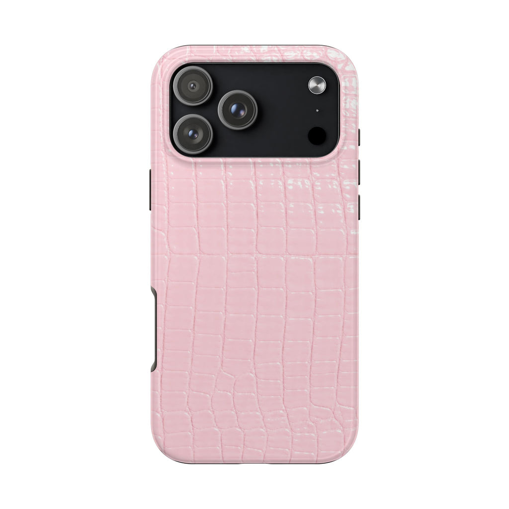 Blush Croc Phone Cases