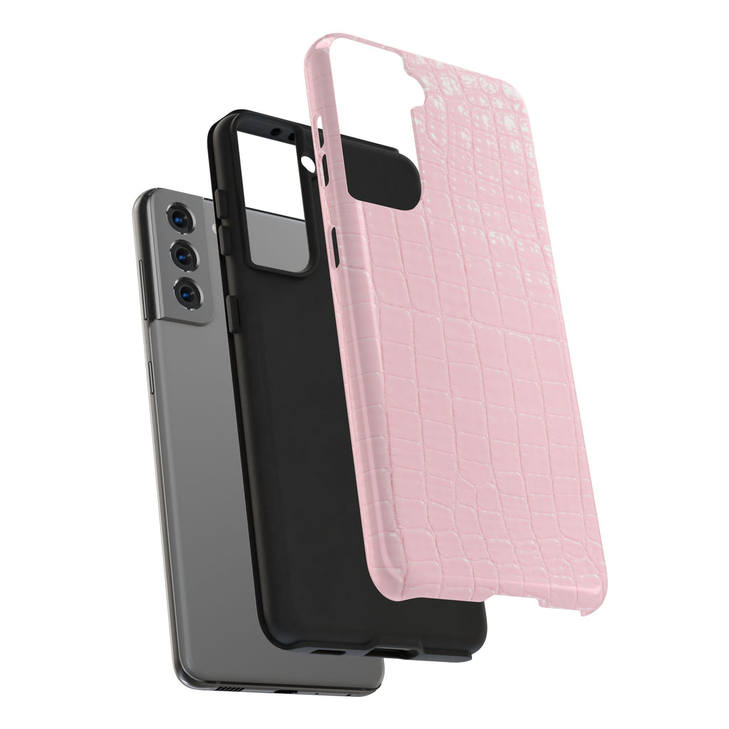Blush Croc Phone Cases
