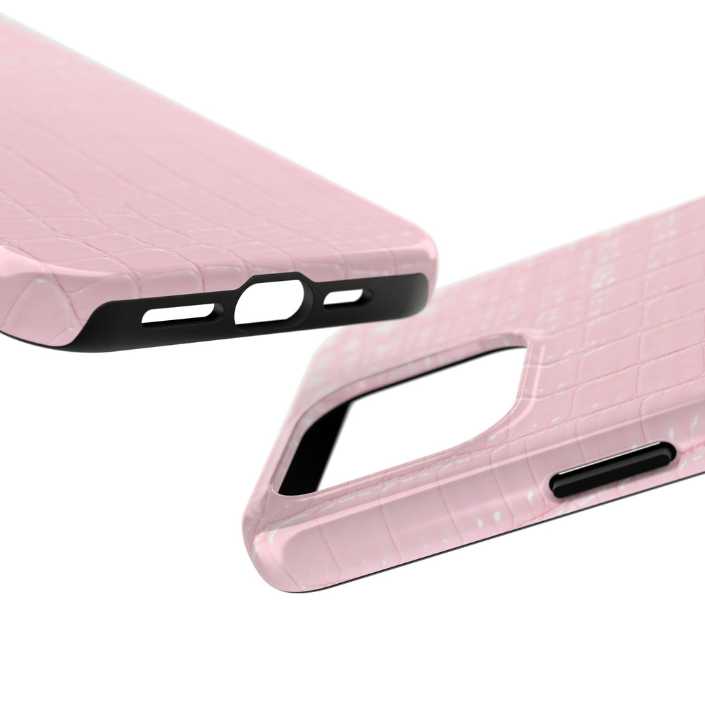 Blush Croc Phone Cases
