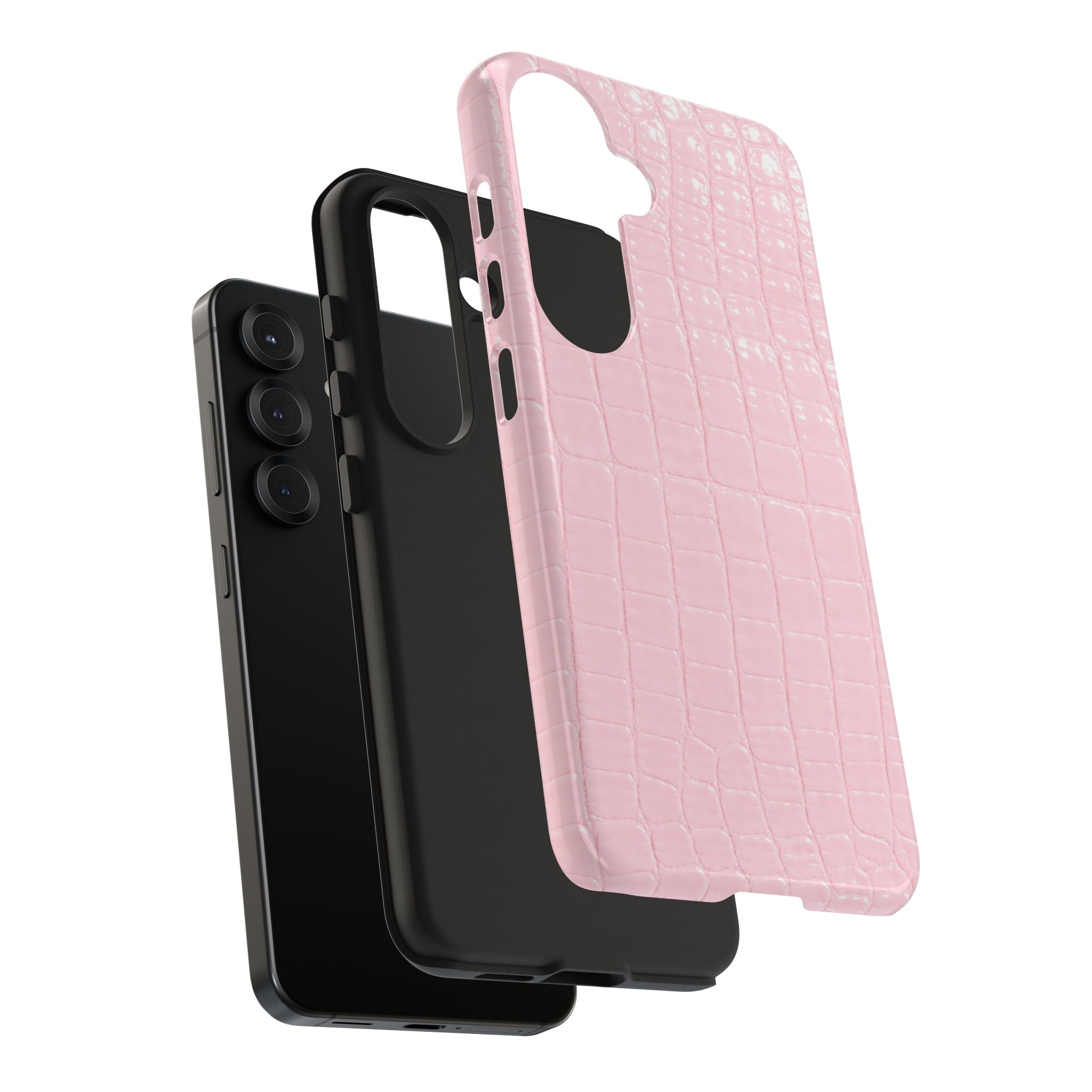 Blush Croc Phone Cases