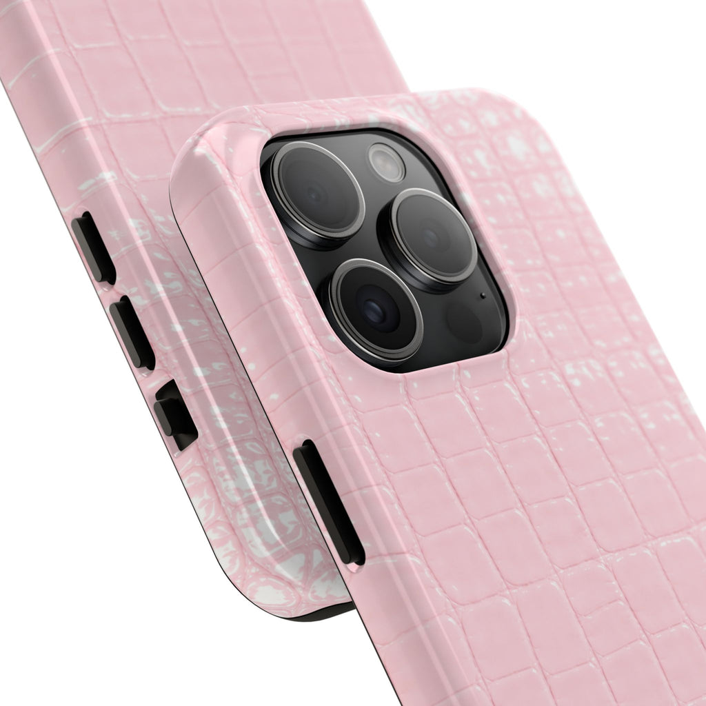 Blush Croc Phone Cases