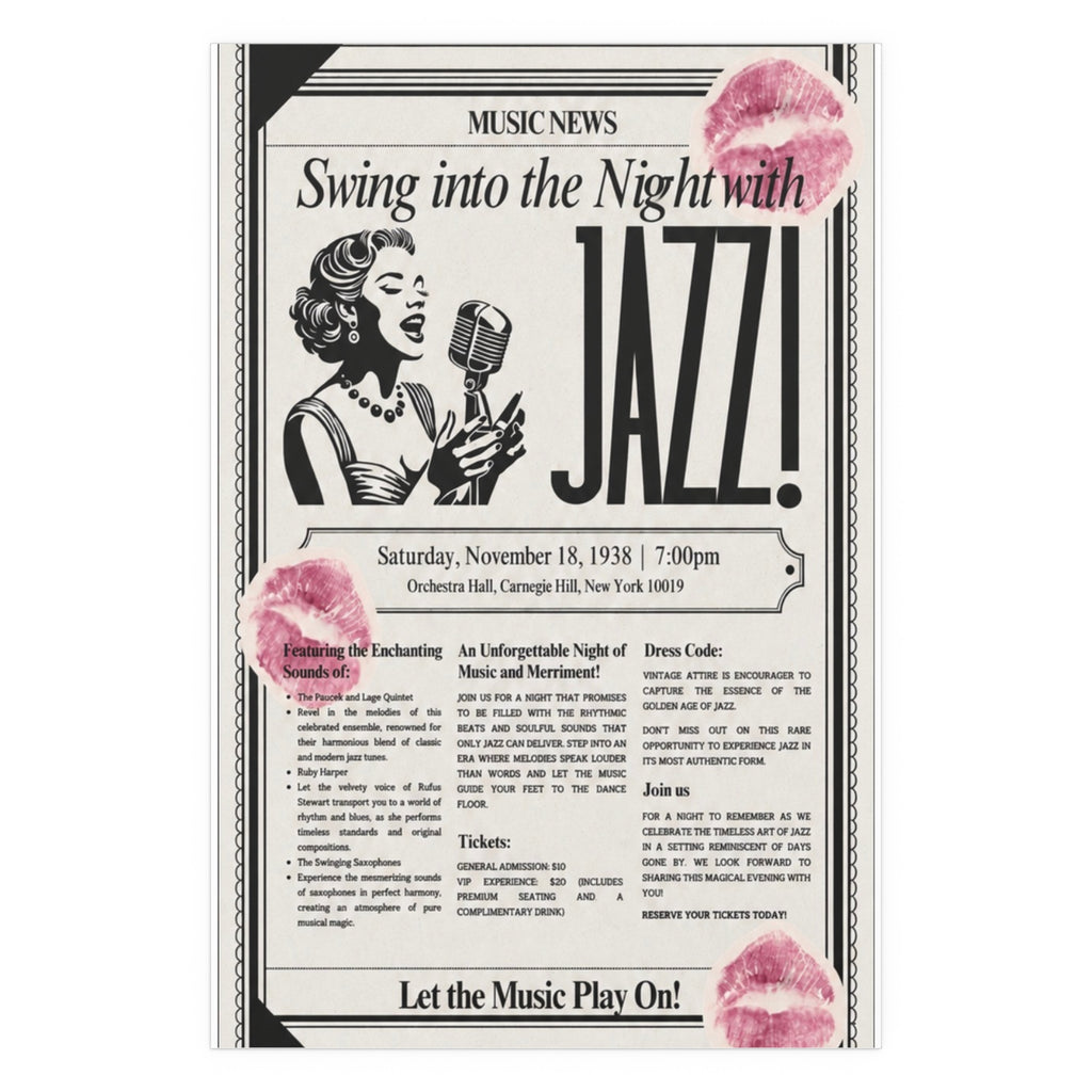 Jazz Kiss Silk Poster