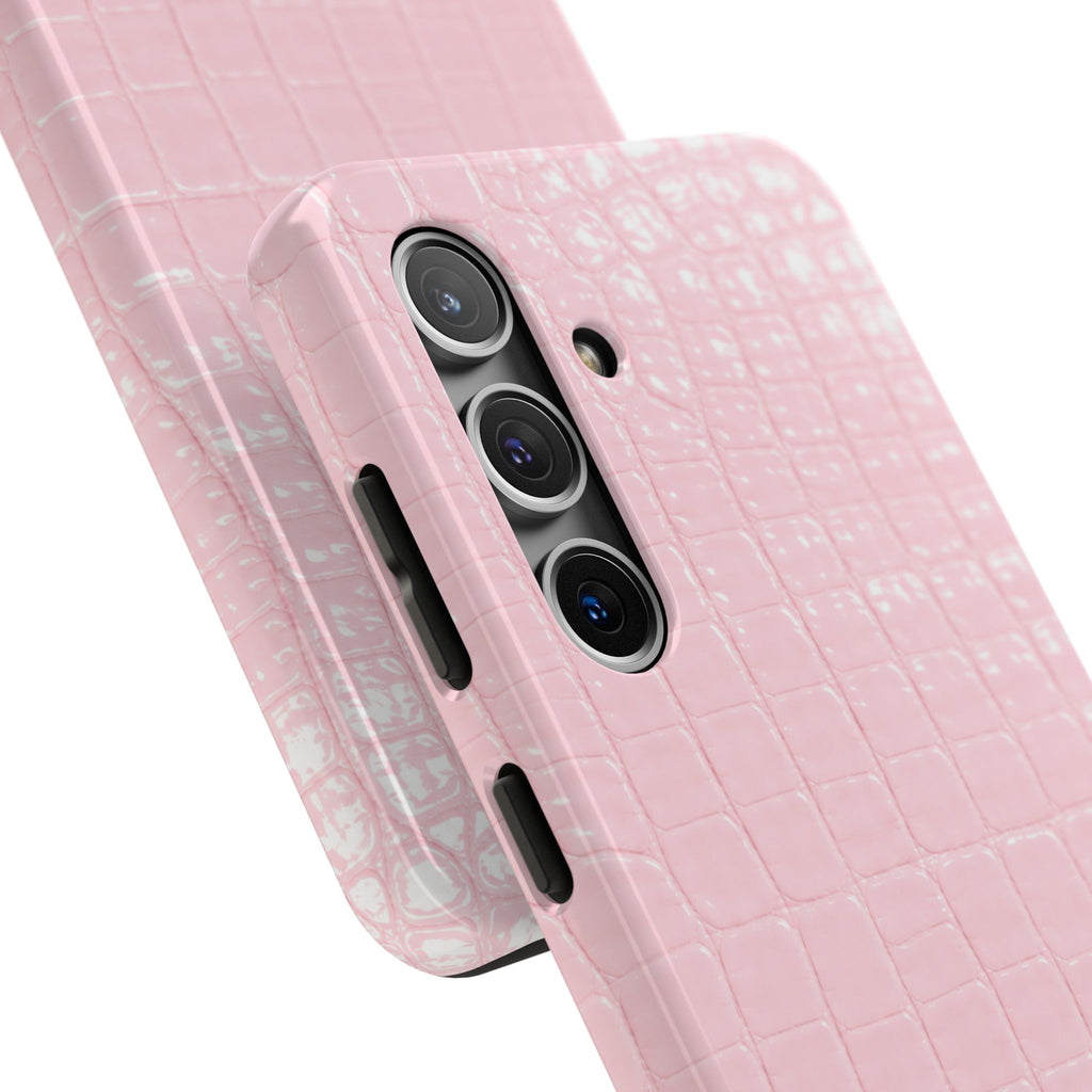 Blush Croc Phone Cases