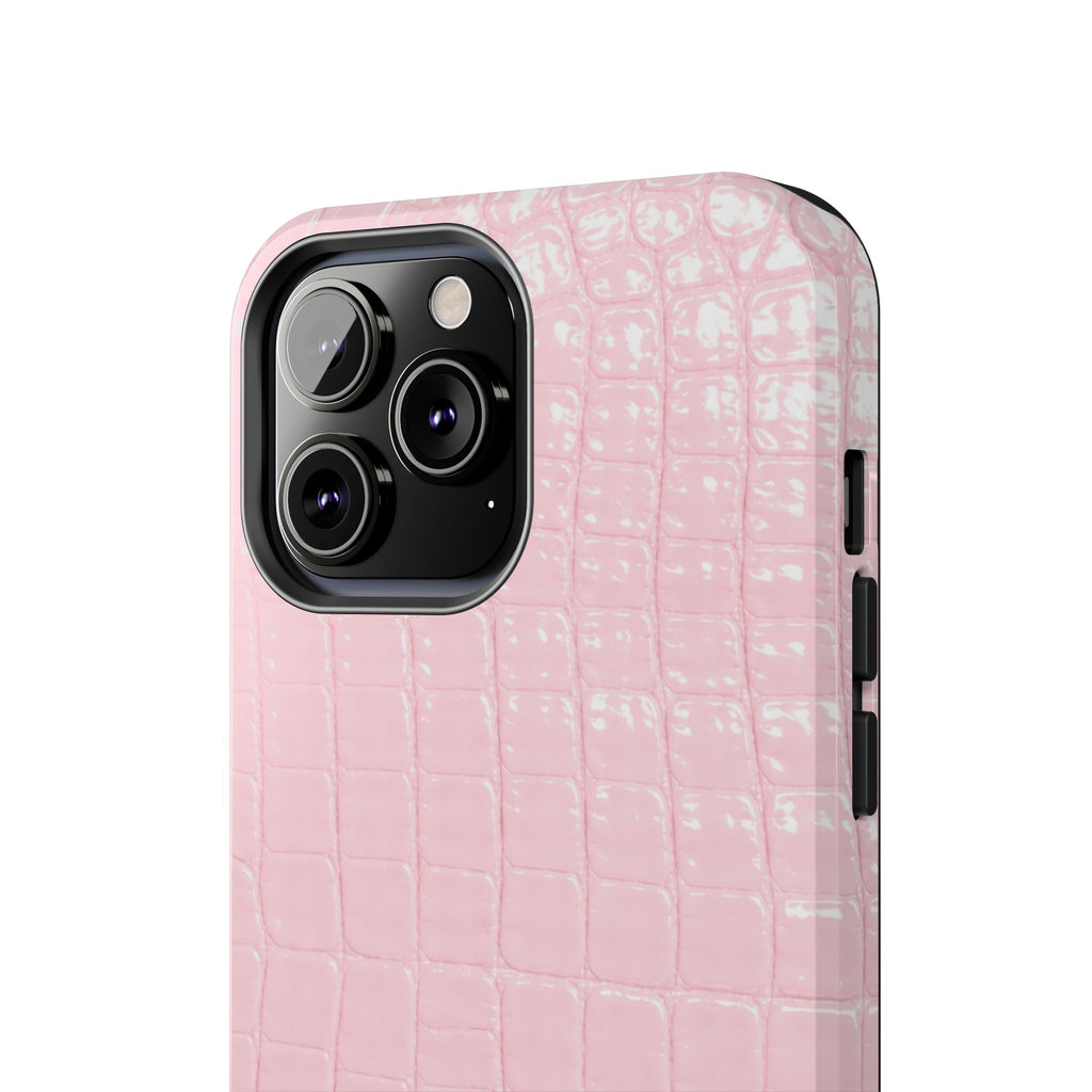 Blush Croc Phone Cases