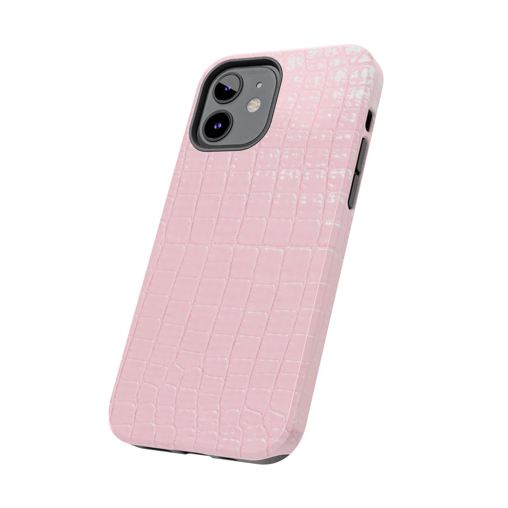 Blush Croc Phone Cases