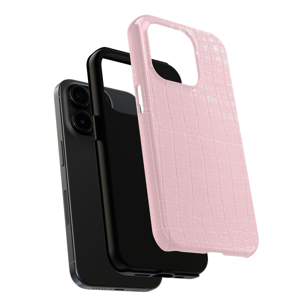 Blush Croc Phone Cases