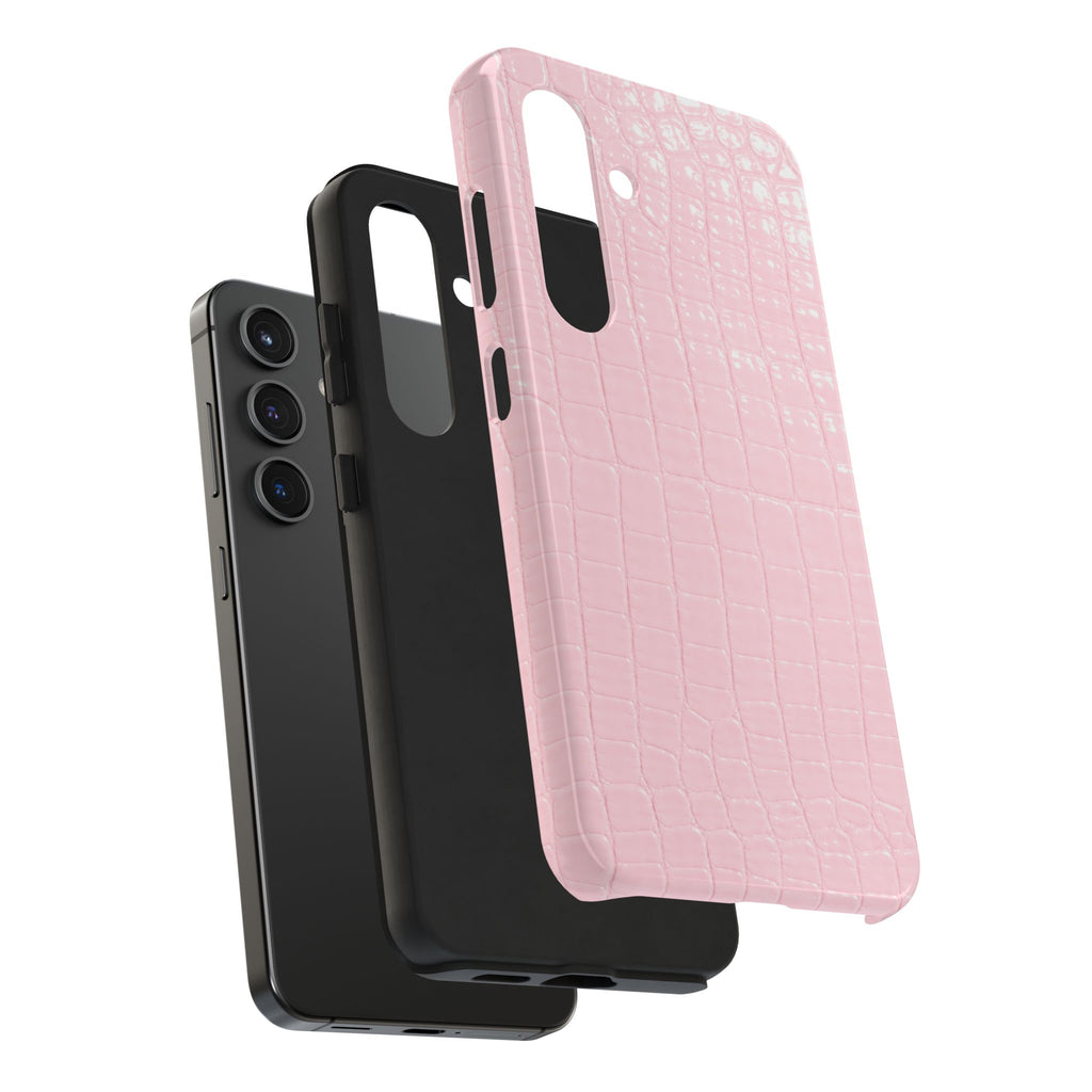 Blush Croc Phone Cases