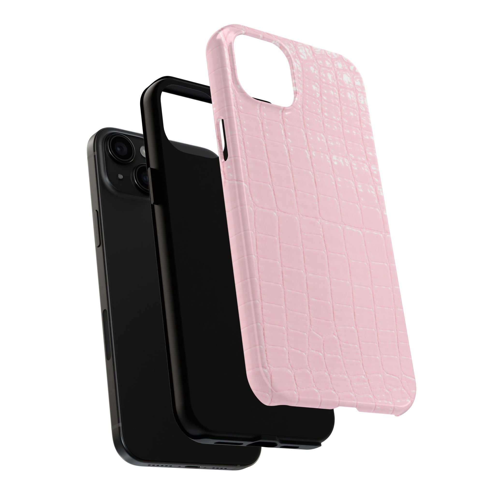 Blush Croc Phone Cases